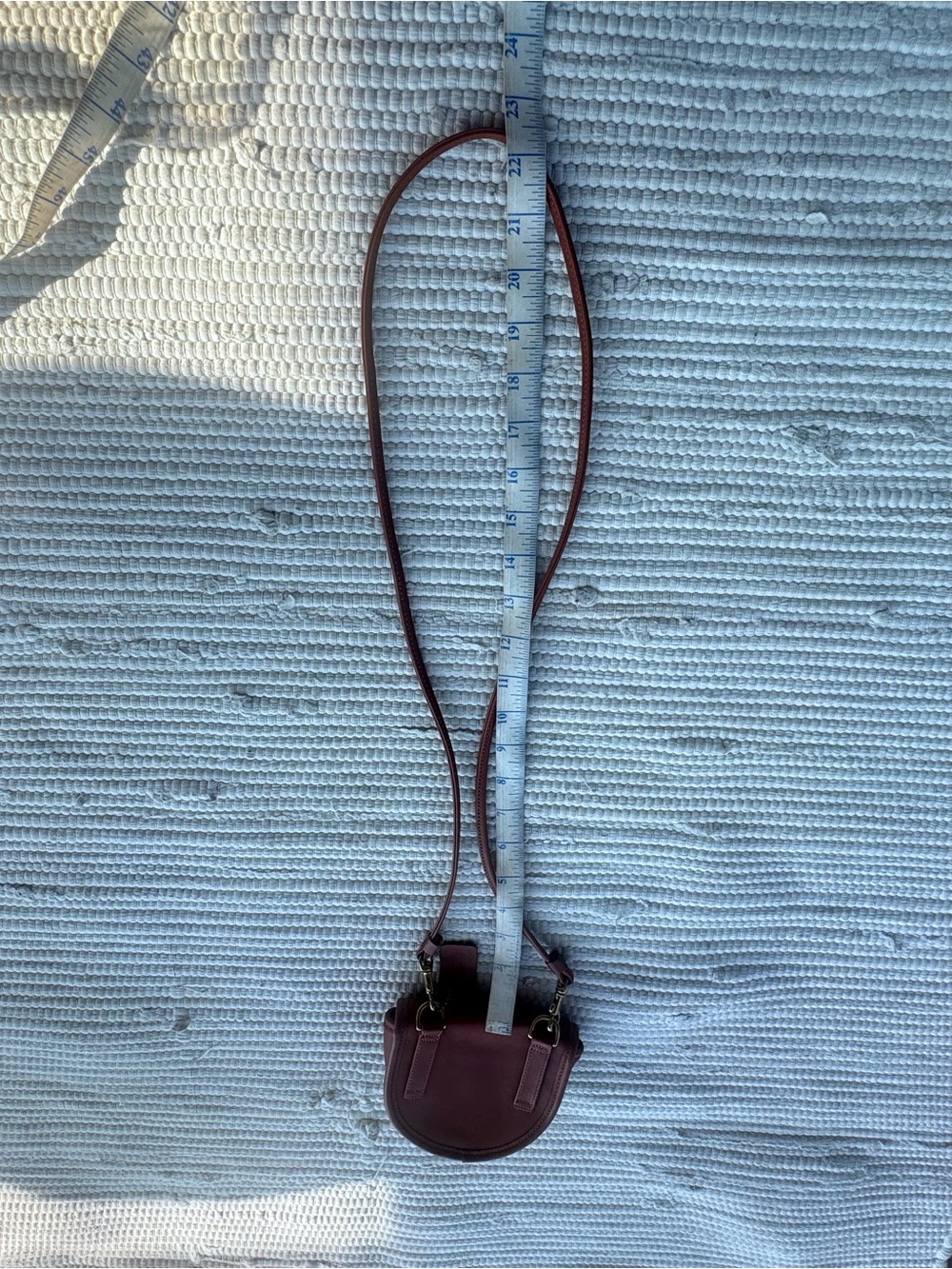 Vintage Coach 9826 Mini Belt Bag British Tan Leather Crossbody 90s - Picture 14 of 14